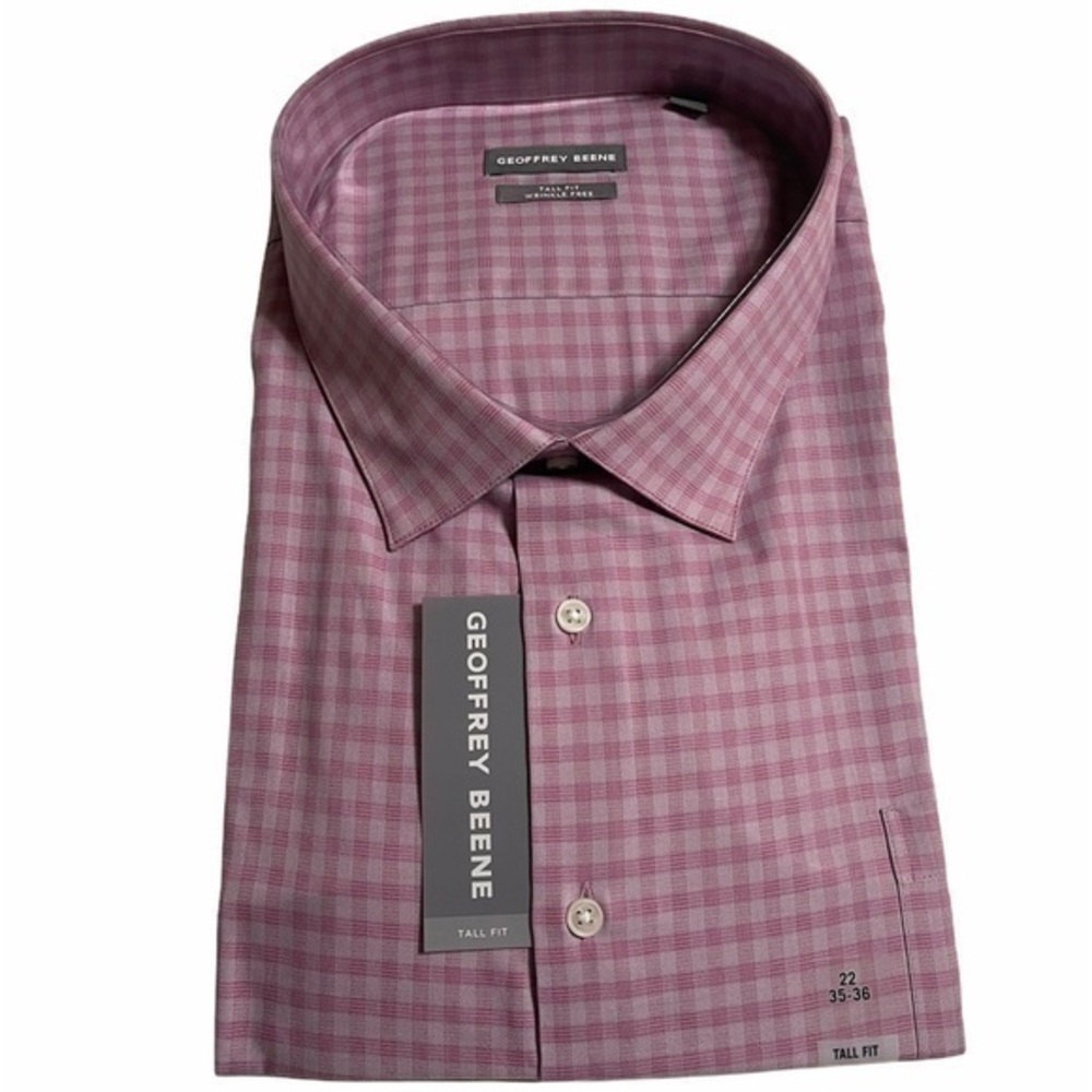 Geoffrey Beene Wrinkle Free Dress Shirt - Berry